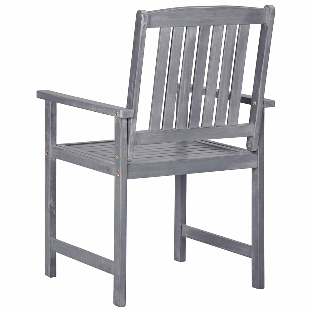 Tuinstoelen Francis SET 4 st massief acaciahout grijs