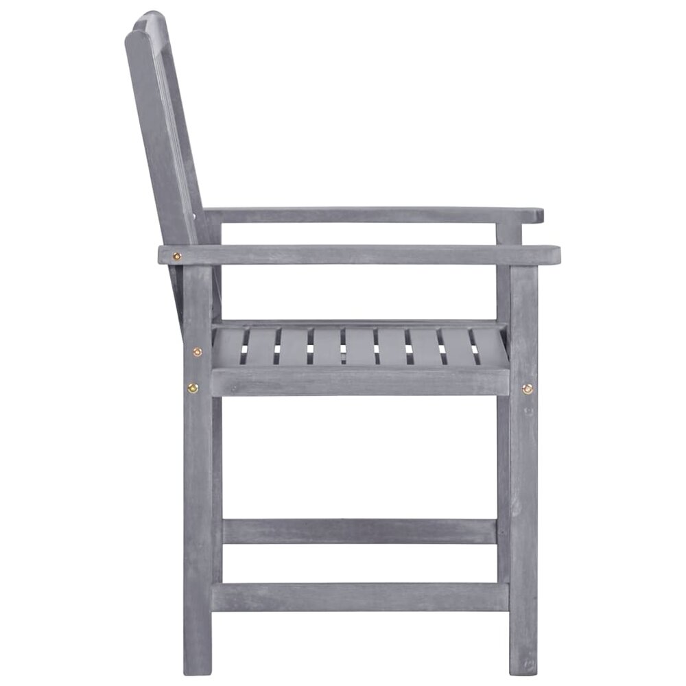 Tuinstoelen Francis SET 4 st massief acaciahout grijs