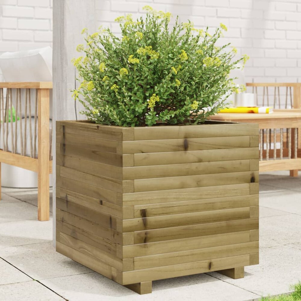 Plantenbak Gabri 50x50x49,5 cm ge&iuml;mpregneerd grenenhout