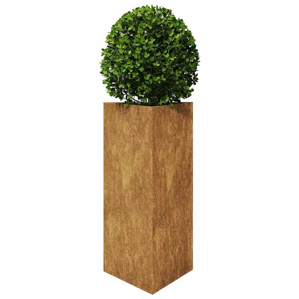 Plantenbak driehoek 40x40x75 cm weervast staal