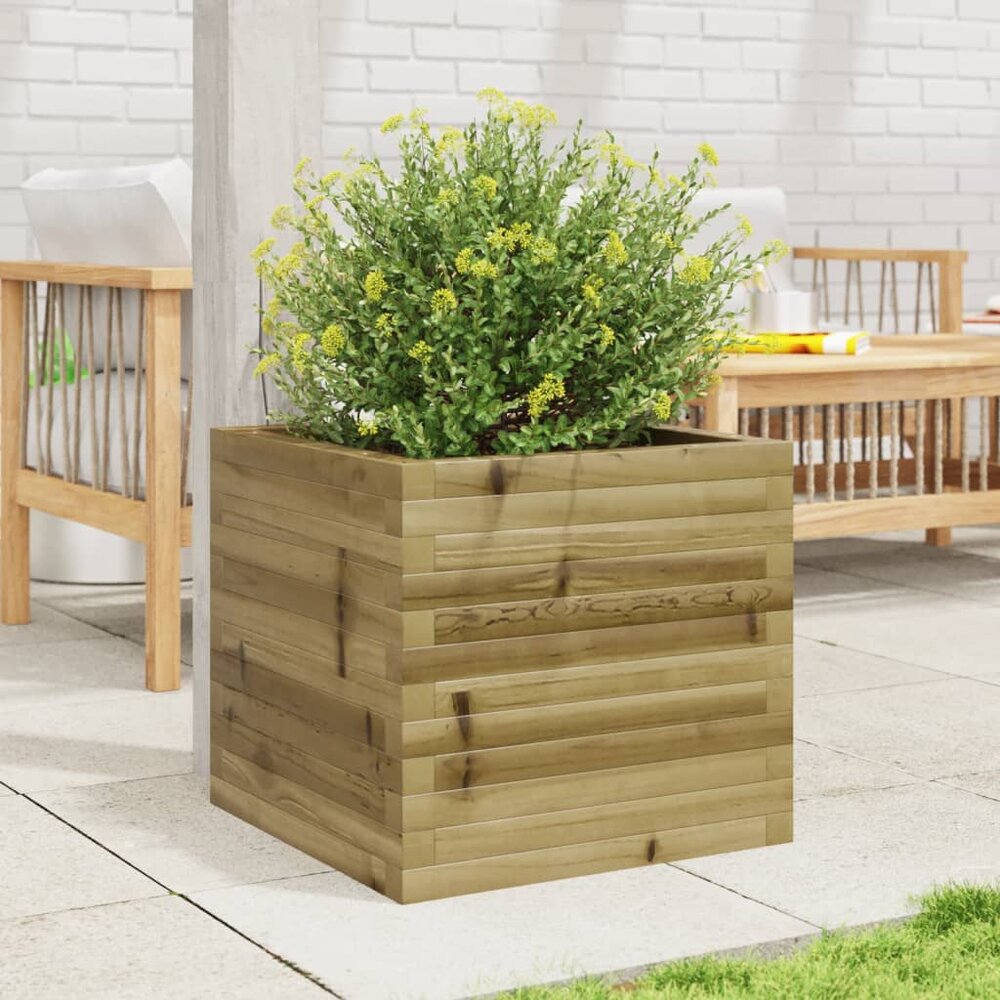 Plantenbak 50x50x45,5 cm ge&iuml;mpregneerd grenenhout