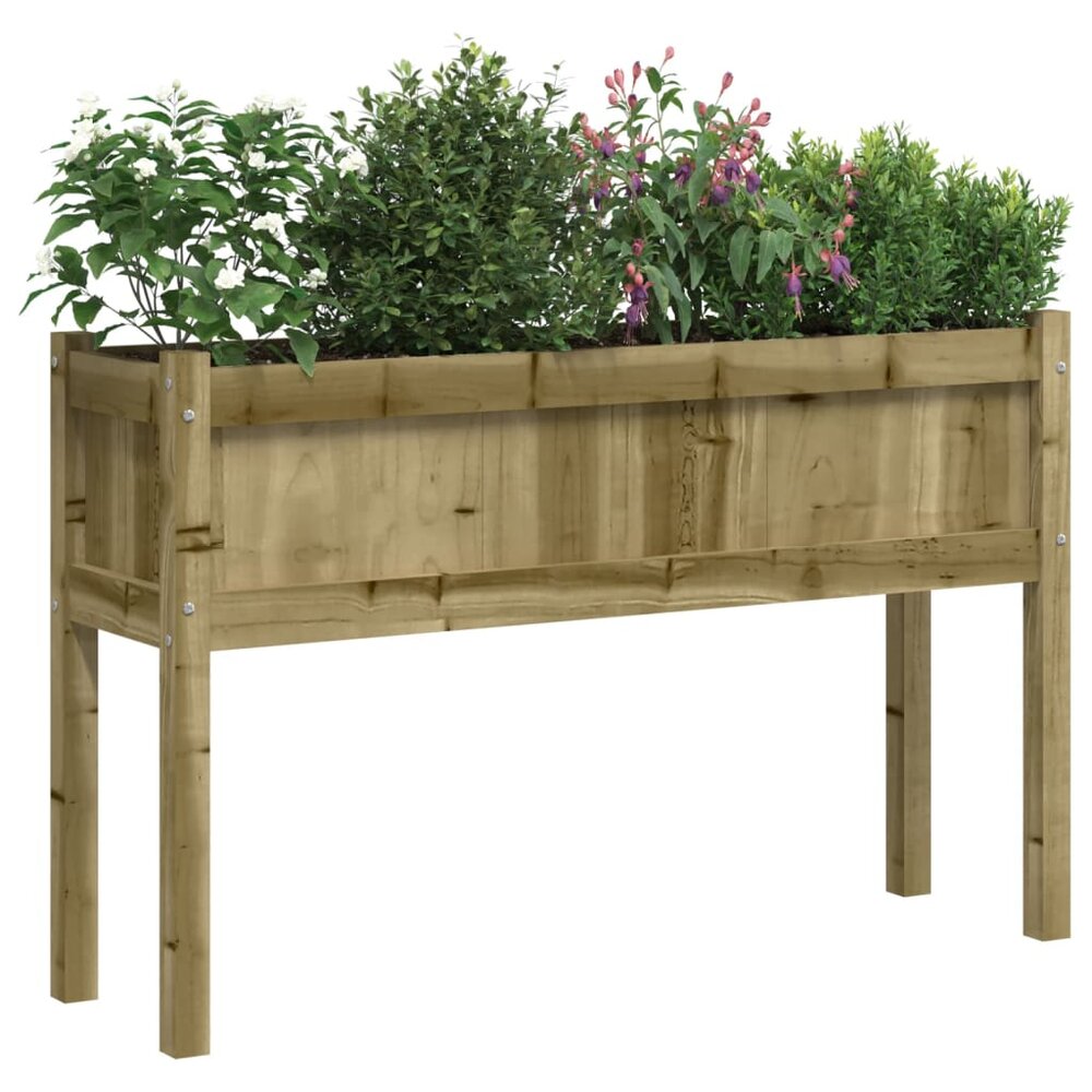 Plantenbak HenkJan met poten 110x31x70 cm ge&iuml;mpregneerd grenenhout