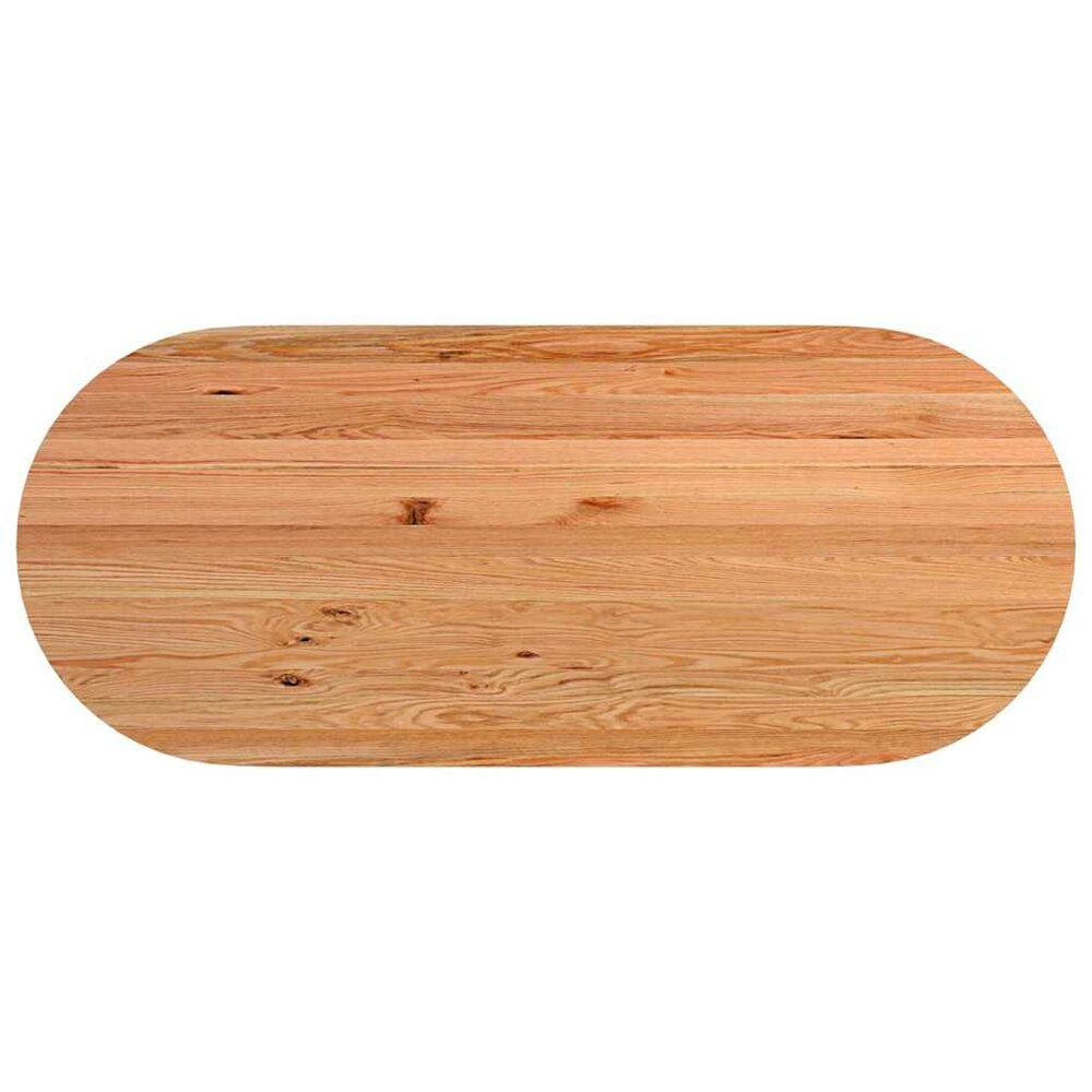 Eettafel Ventou 240x100x74 cm ovaal massief eikenhout lichtbruin