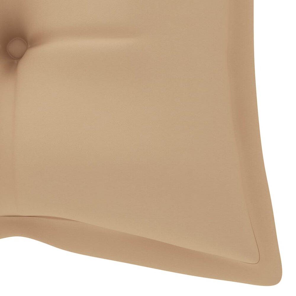 Tuinbank Guru met beige kussen 120 cm bamboe