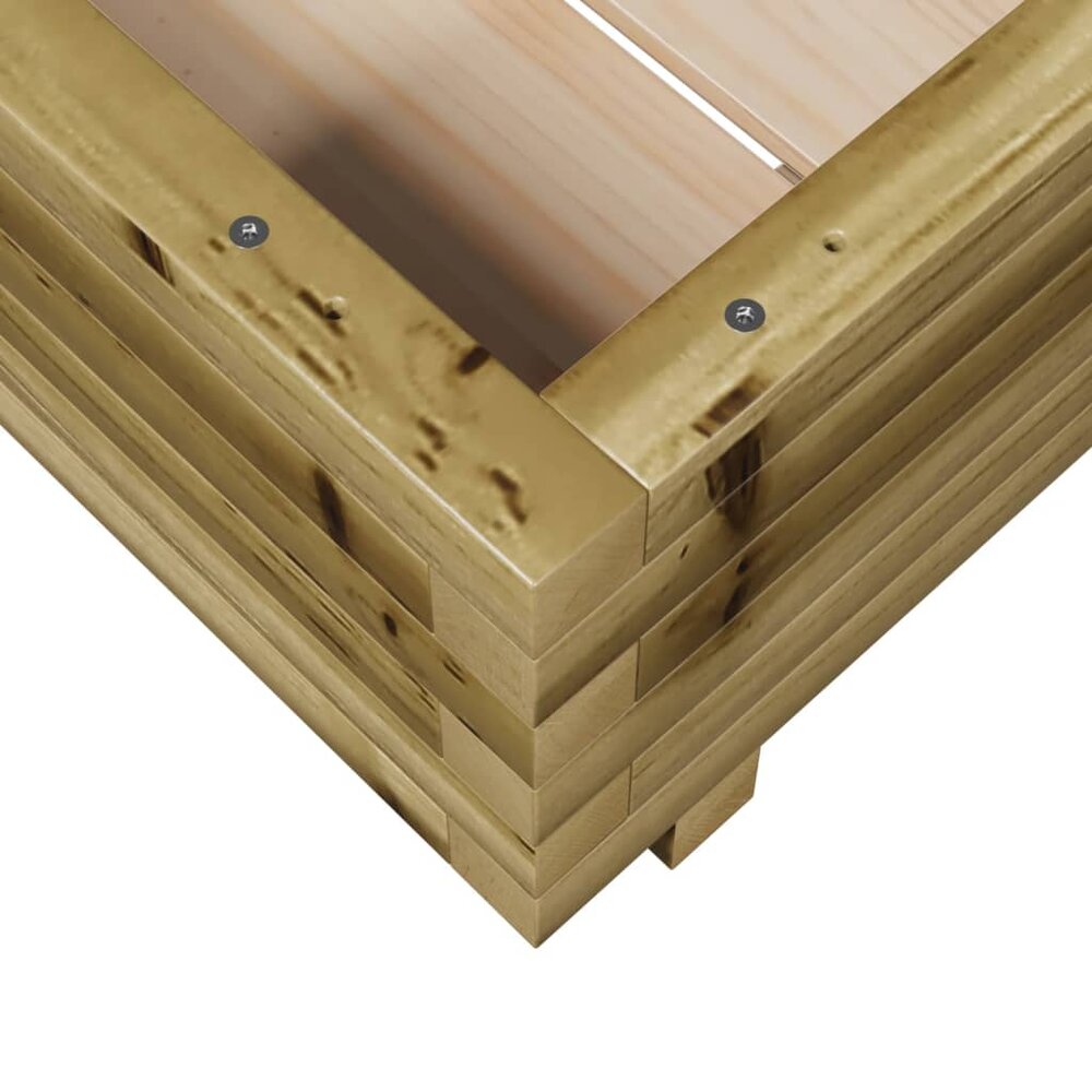 Plantenbak vierkant 50x50x26,5 cm ge&iuml;mpregneerd grenenhout