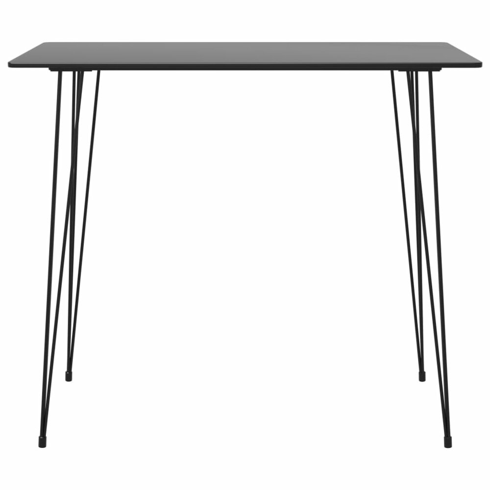 5-delige Barset Els zwart - 4 krukken met 1 tafel