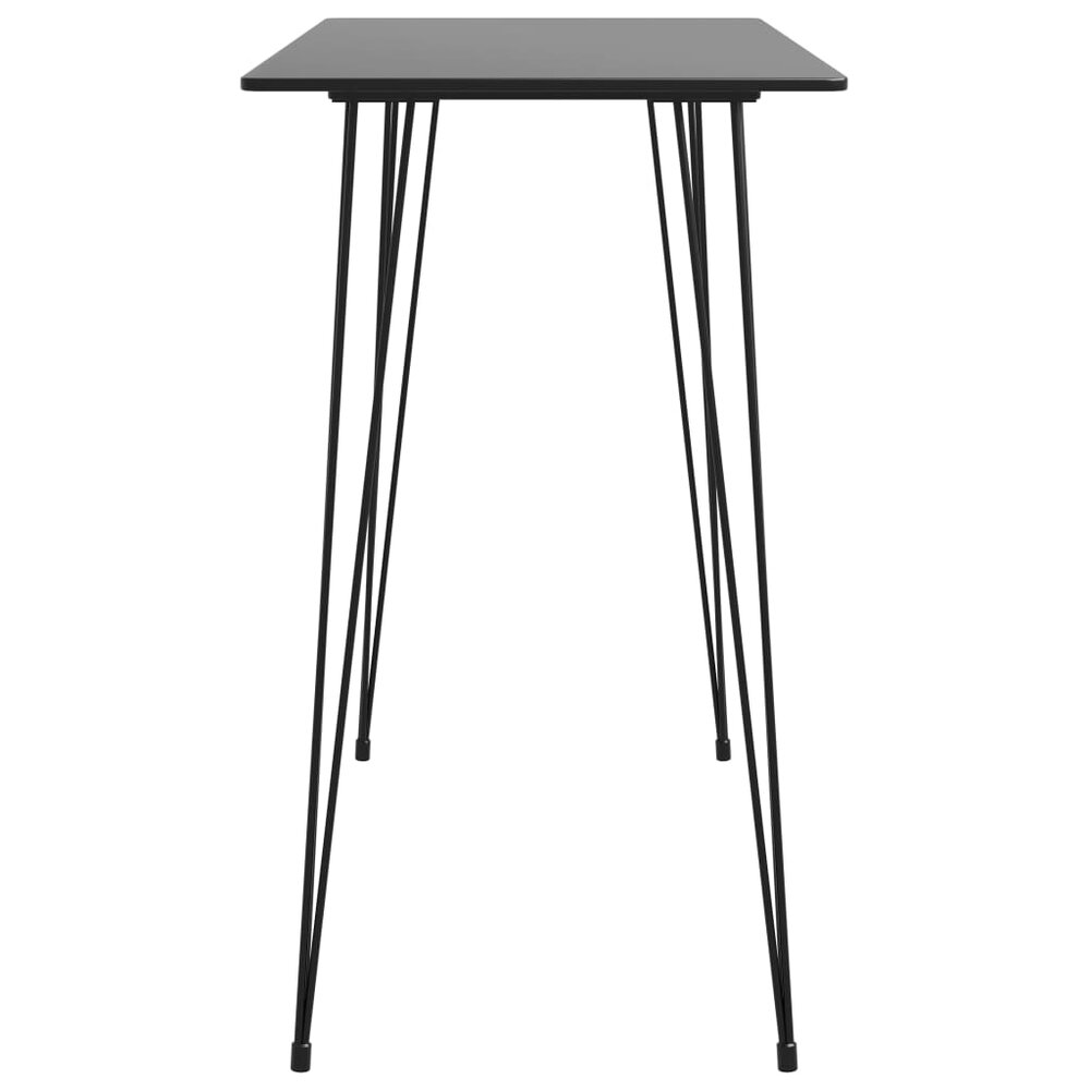 5-delige Barset Els zwart - 4 krukken met 1 tafel