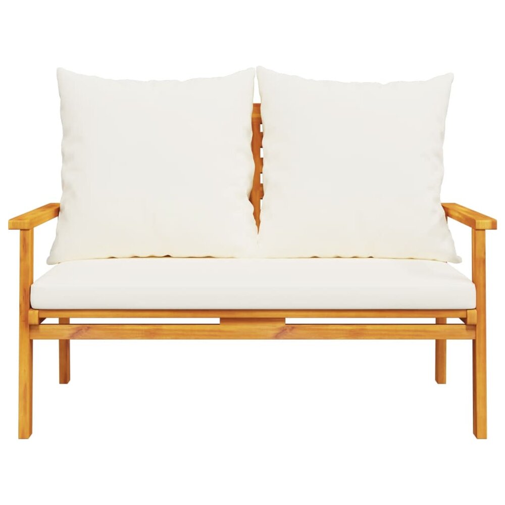 Loungeset Morshi bank met kussens en salontafel massief acaciahout