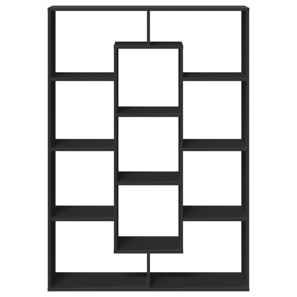 Boekenkast Andy 102x29x143 cm hout zwart - vakkenkast
