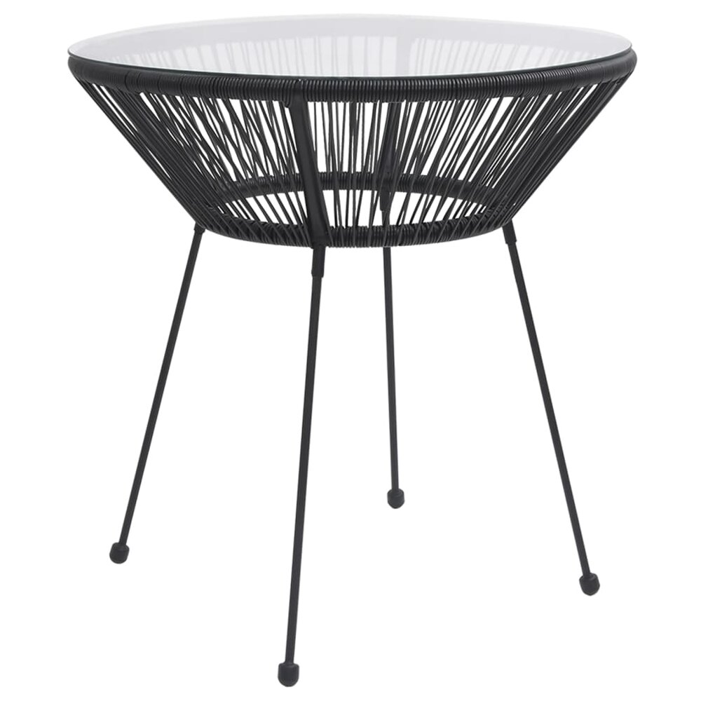 3-delige Tuinset Stylo PVC-rattan zwart
