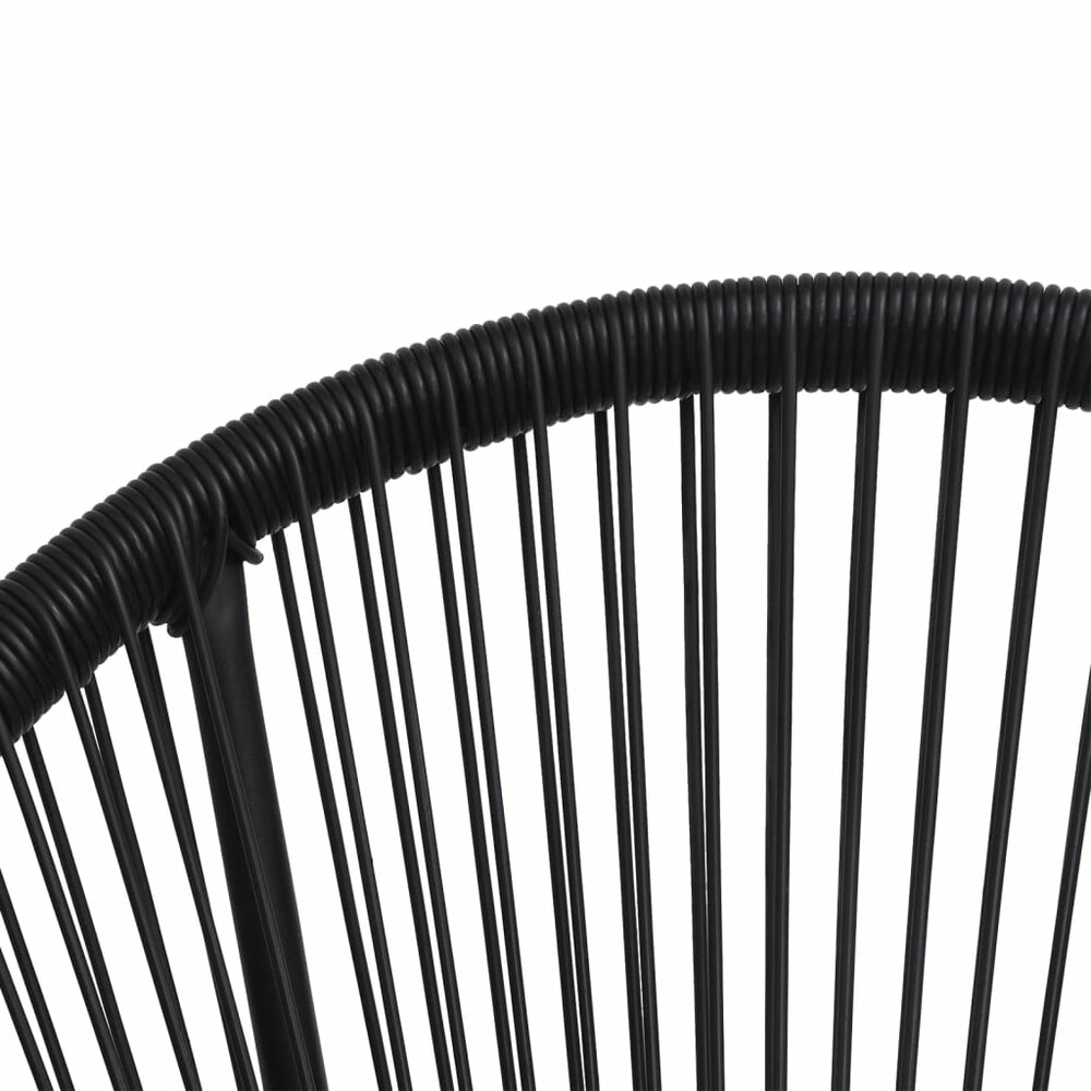 3-delige Tuinset Stylo PVC-rattan zwart