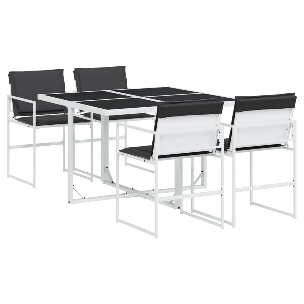5-delige Tuinset Libra met kussens textileen wit