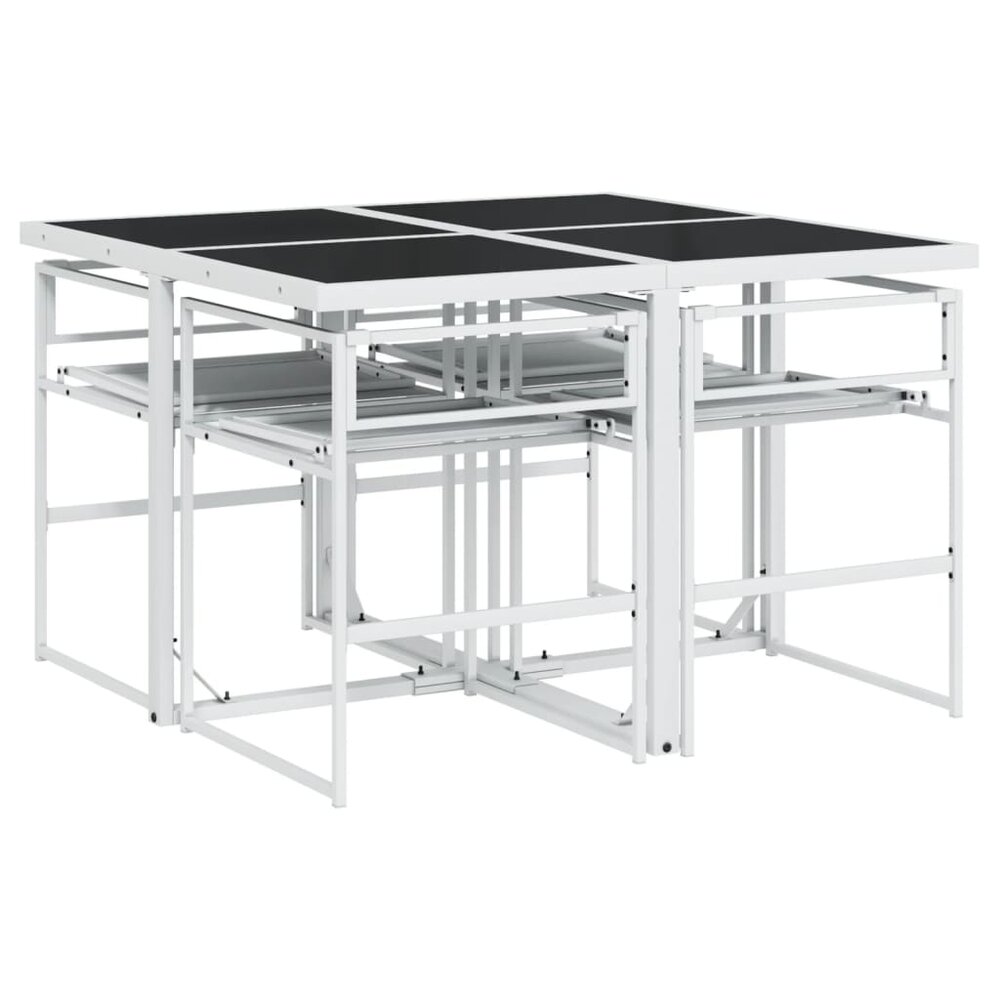 5-delige Tuinset Libra met kussens textileen wit