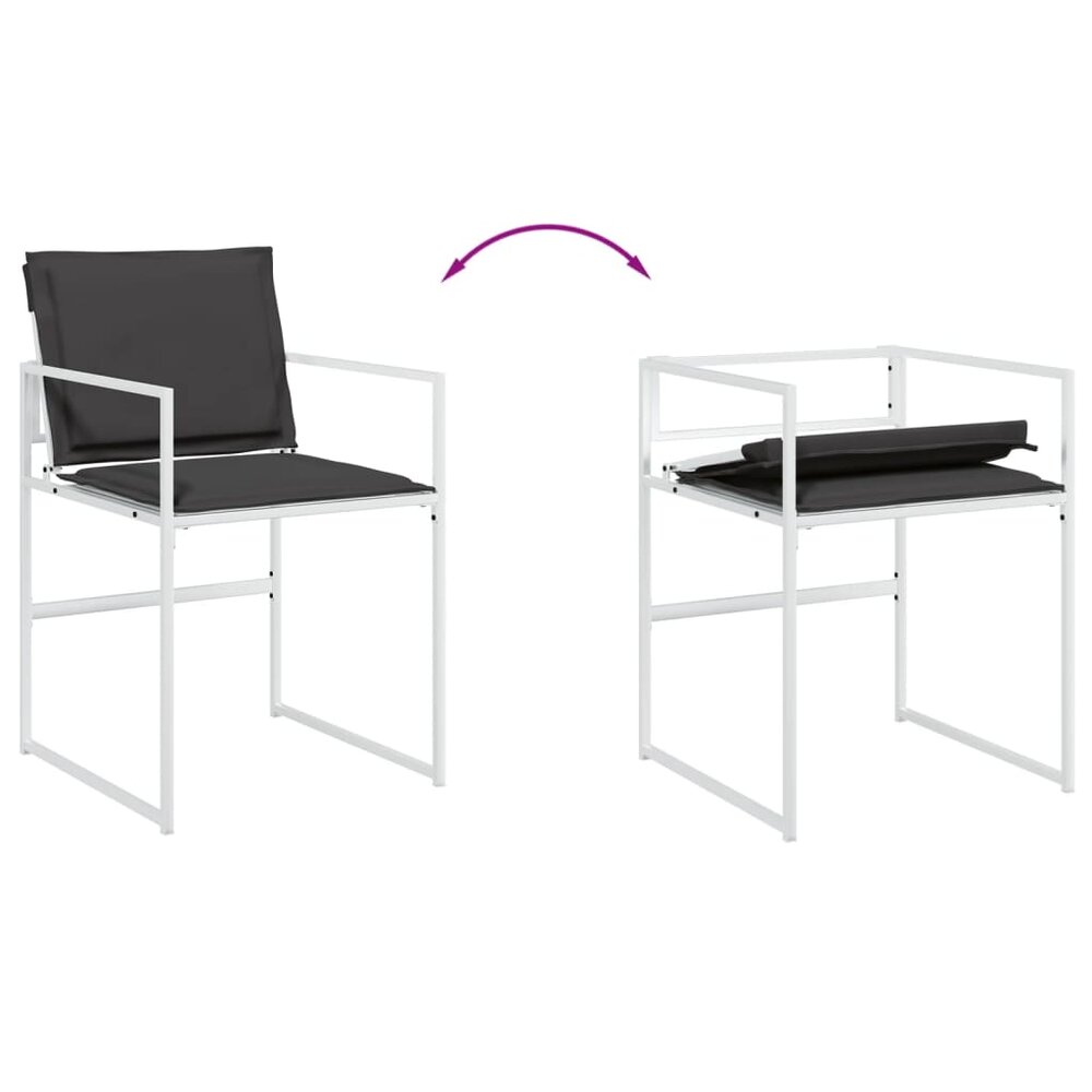 5-delige Tuinset Libra met kussens textileen wit