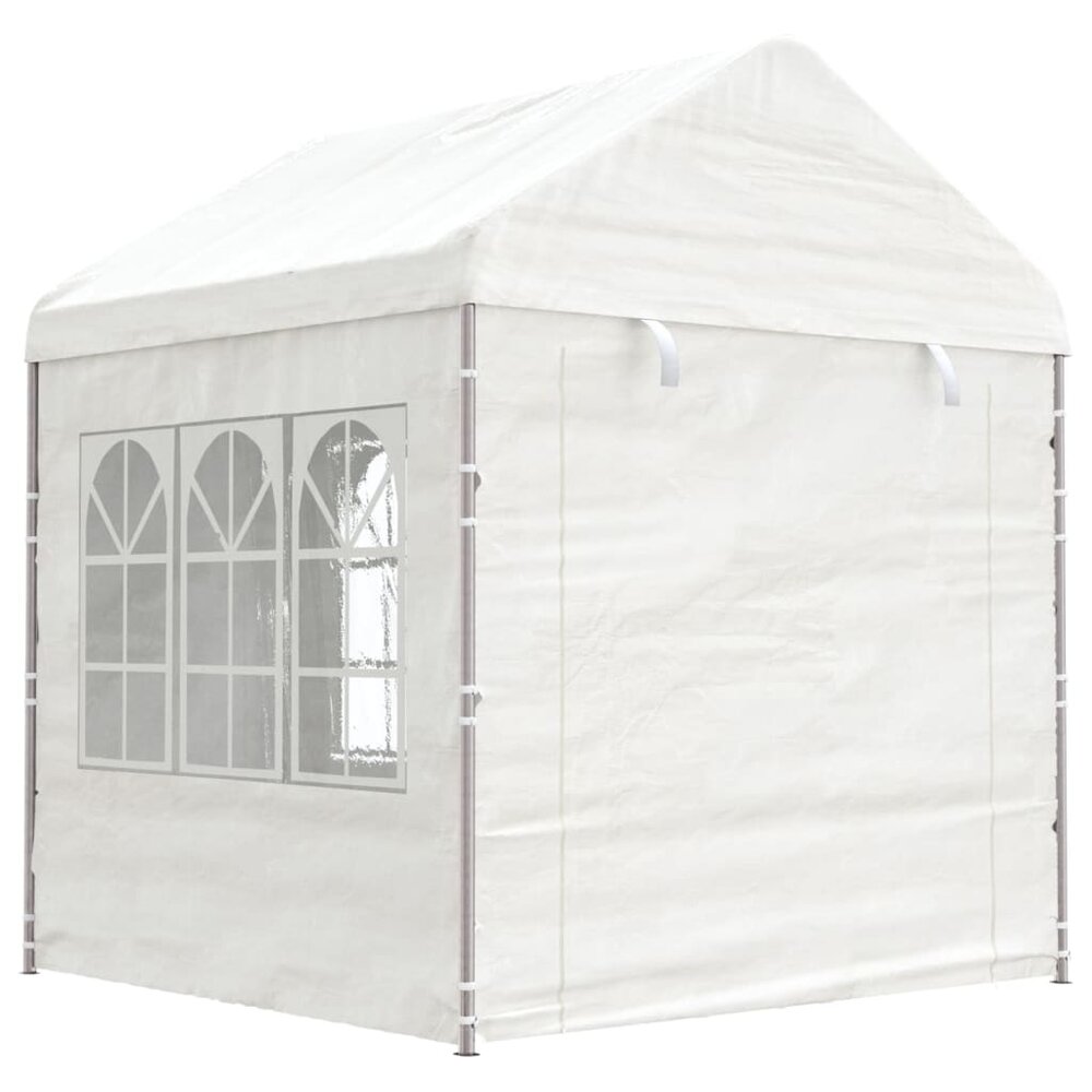 Partytent Prieel met dak 20,07x2,28x2,69 m polyetheen wit