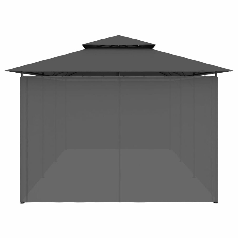 Partytent Prieel met gordijnen 600x298x270 cm antraciet
