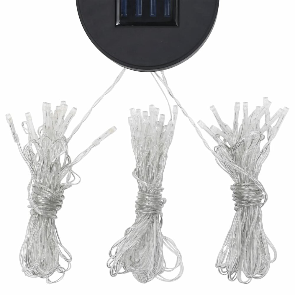 Partytent Prieel met gordijn en LED-lichtslinger 4x3 m cr&egrave;mewit