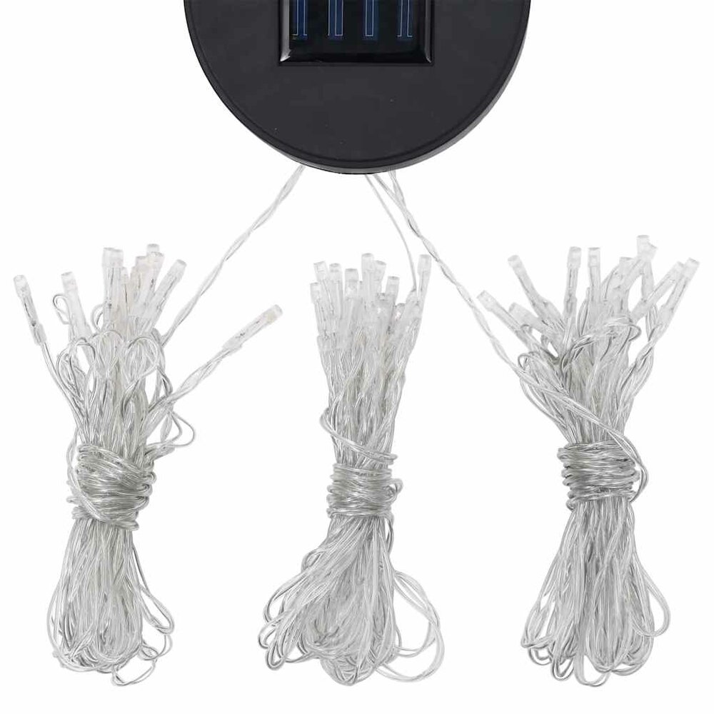 Partytent Prieel met gordijn en LED-lichtslinger 3x3 m cr&egrave;mewit