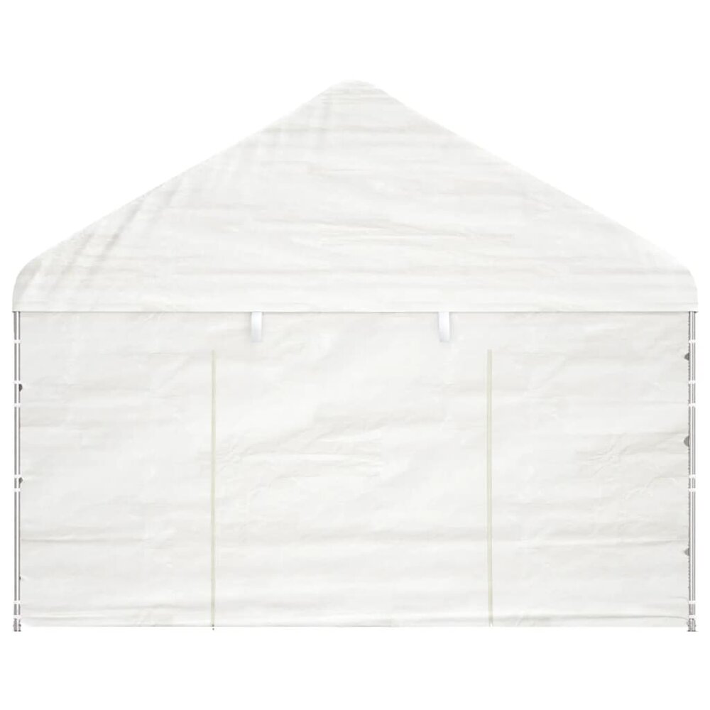 Partytent Prieel met dak 15,61x4,08x3,22 m polyetheen wit