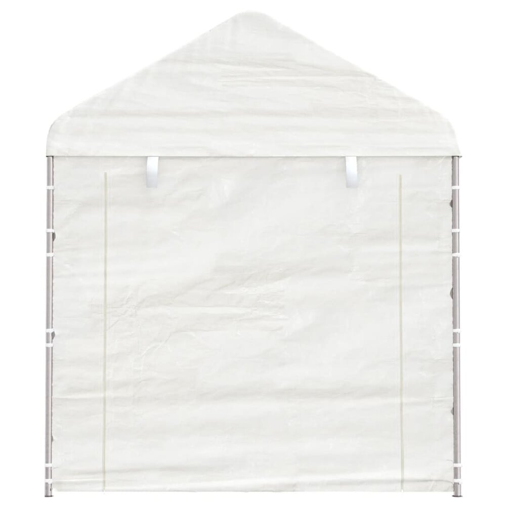 Partytent Prieel met dak 13,38x2,28x2,69 m polyetheen wit