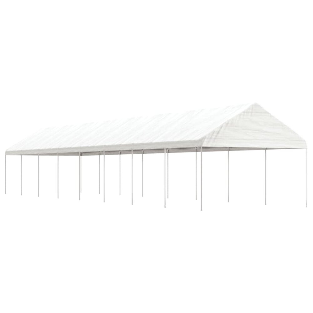 Partytent Prieel met dak 17,84x4,08x3,22 m polyetheen wit