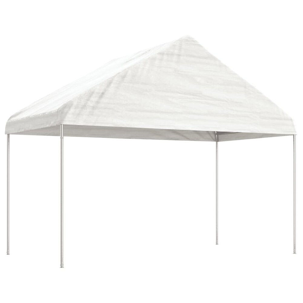 Partytent Prieel met dak 17,84x4,08x3,22 m polyetheen wit
