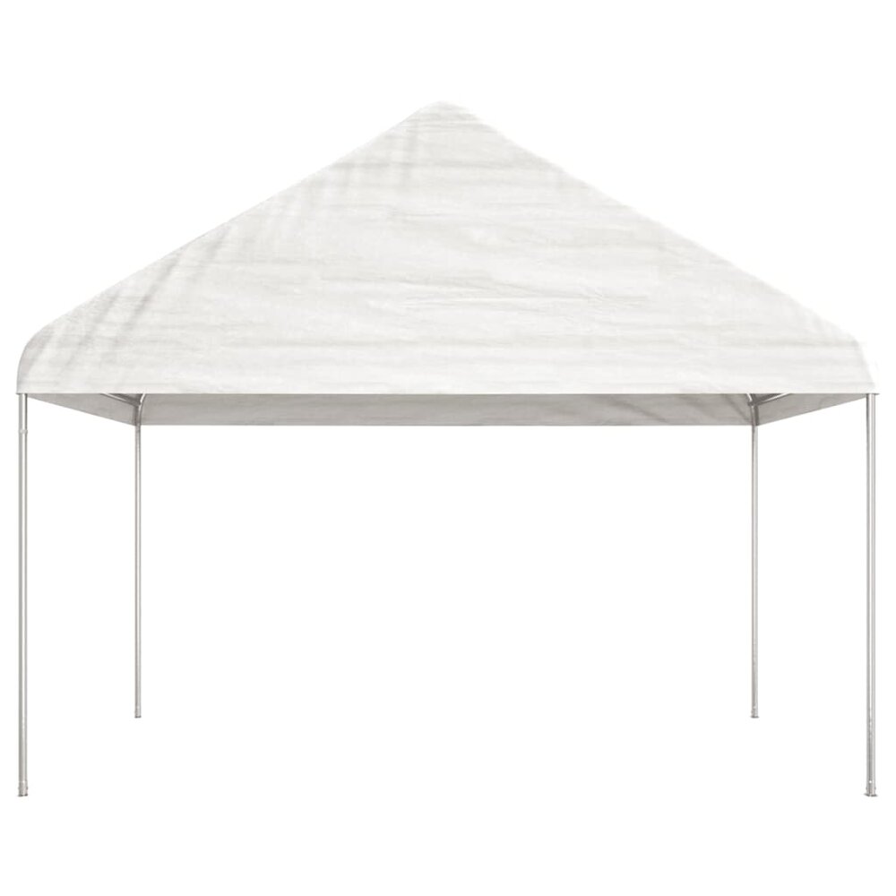 Partytent Prieel met dak 17,84x4,08x3,22 m polyetheen wit
