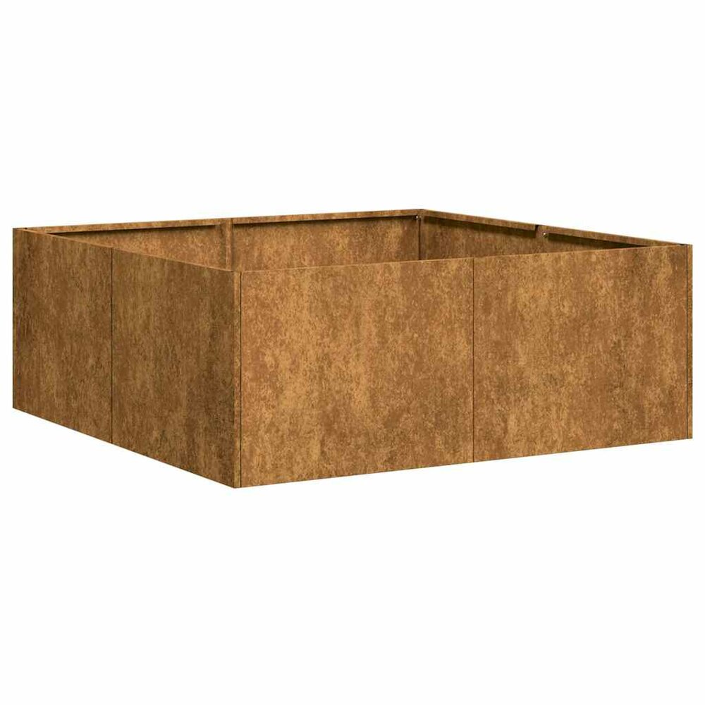 Plantenbak Roestig Weervast Staal Cortenstaal 80 x 80 x 30 cm