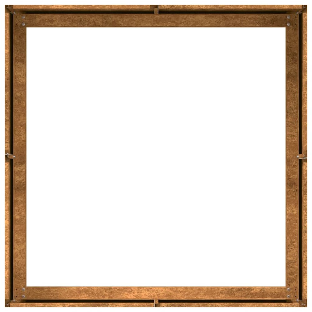 Plantenbak Roestig Weervast Staal Cortenstaal 80 x 80 x 30 cm