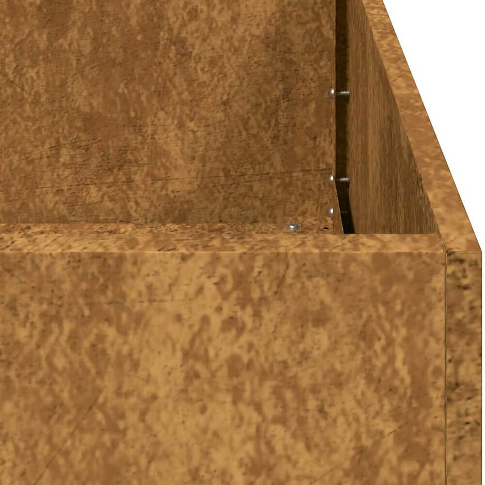 Plantenbak Roestig Weervast Staal Cortenstaal 80 x 80 x 30 cm