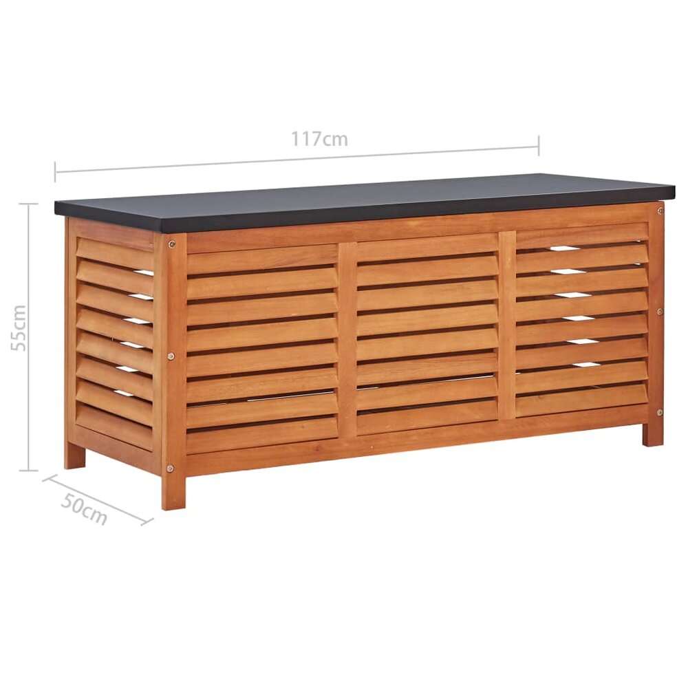 Tuinbox Garda 117X50X55 Cm Massief Eucalyptushout