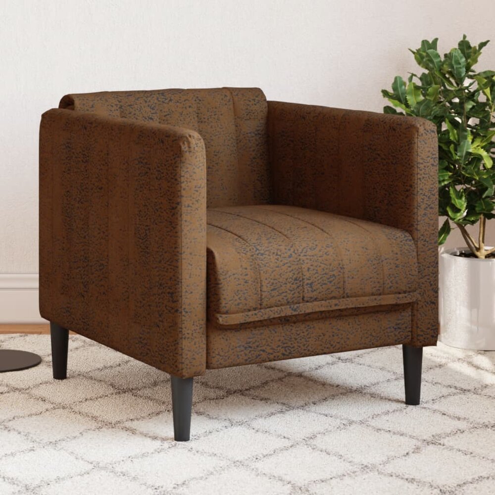 Fauteuil Gina Kunstsu&egrave;de Bruin