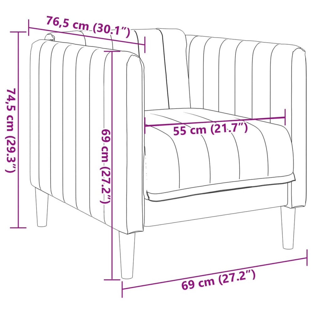 Fauteuil Gina Kunstsu&egrave;de Bruin