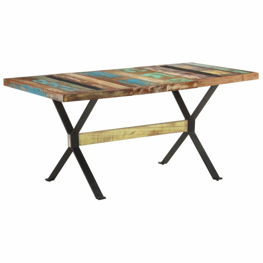 Eettafel Indus 160 x 80 x 76 cm massief gerecycled hout