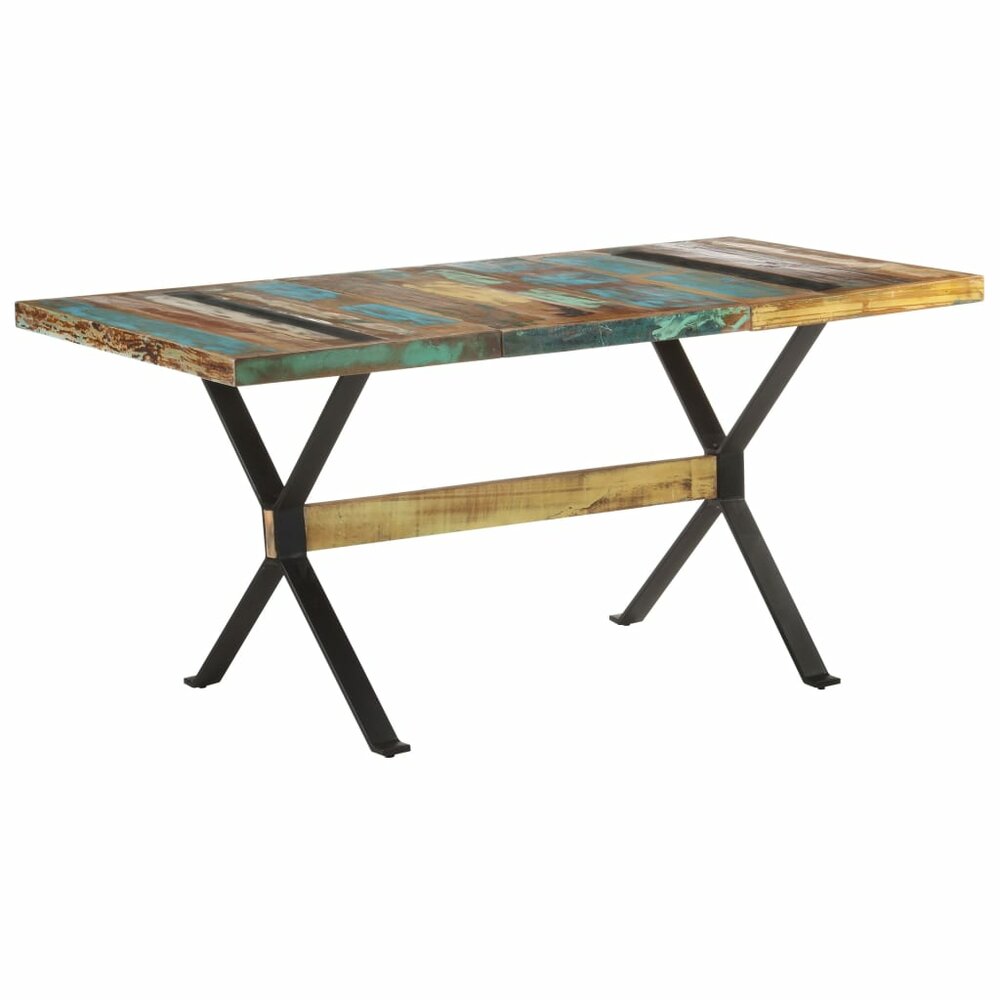 Eettafel Indus 160 x 80 x 76 cm massief gerecycled hout