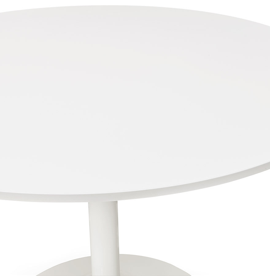 Eettafel Orlando wit - &Oslash; 120 cm - hout met metaal