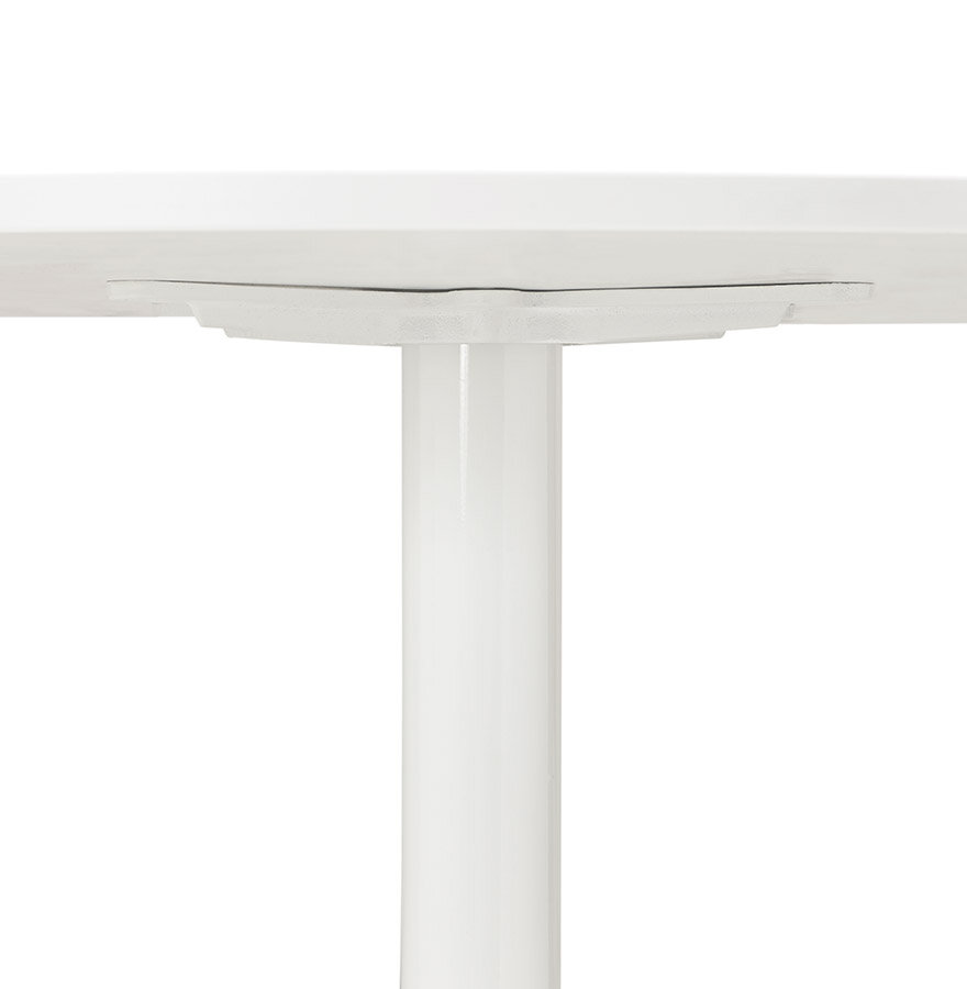 Eettafel Orlando wit - &Oslash; 120 cm - hout met metaal