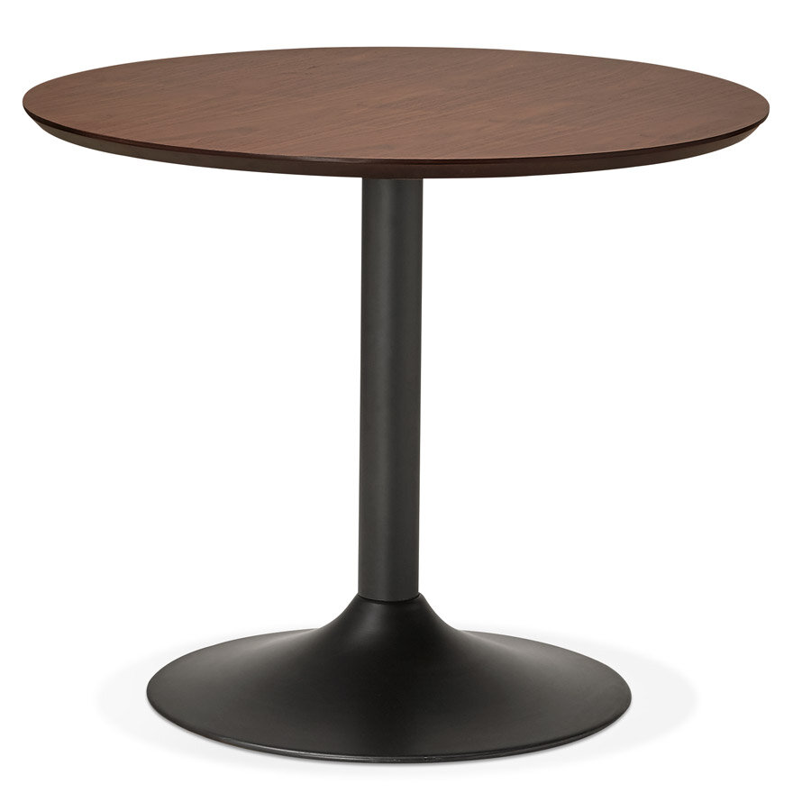 Eettafel Chef rond met notenhouten afwerking - &Oslash; 90 cm