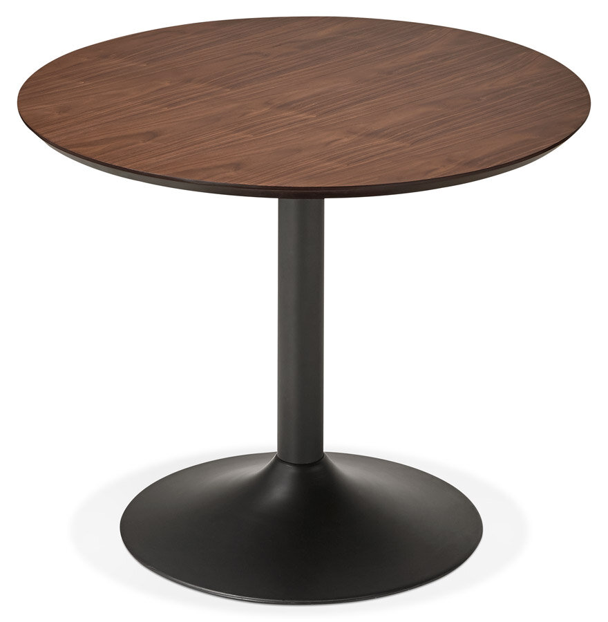 Eettafel Chef rond met notenhouten afwerking - &Oslash; 90 cm