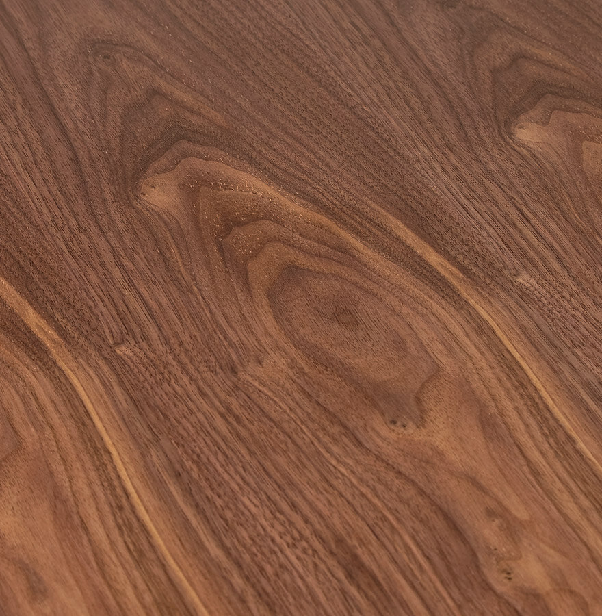Eettafel Chef rond met notenhouten afwerking - &Oslash; 90 cm