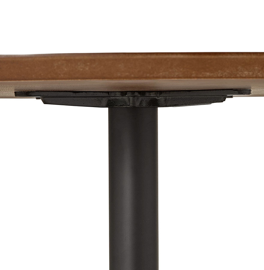 Eettafel Chef rond met notenhouten afwerking - &Oslash; 90 cm