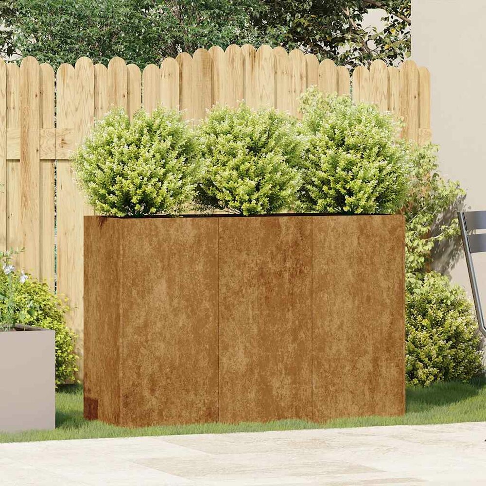 Plantenbak Roestig Weervast Staal Cortenstaal 120 x 40 x 80 cm