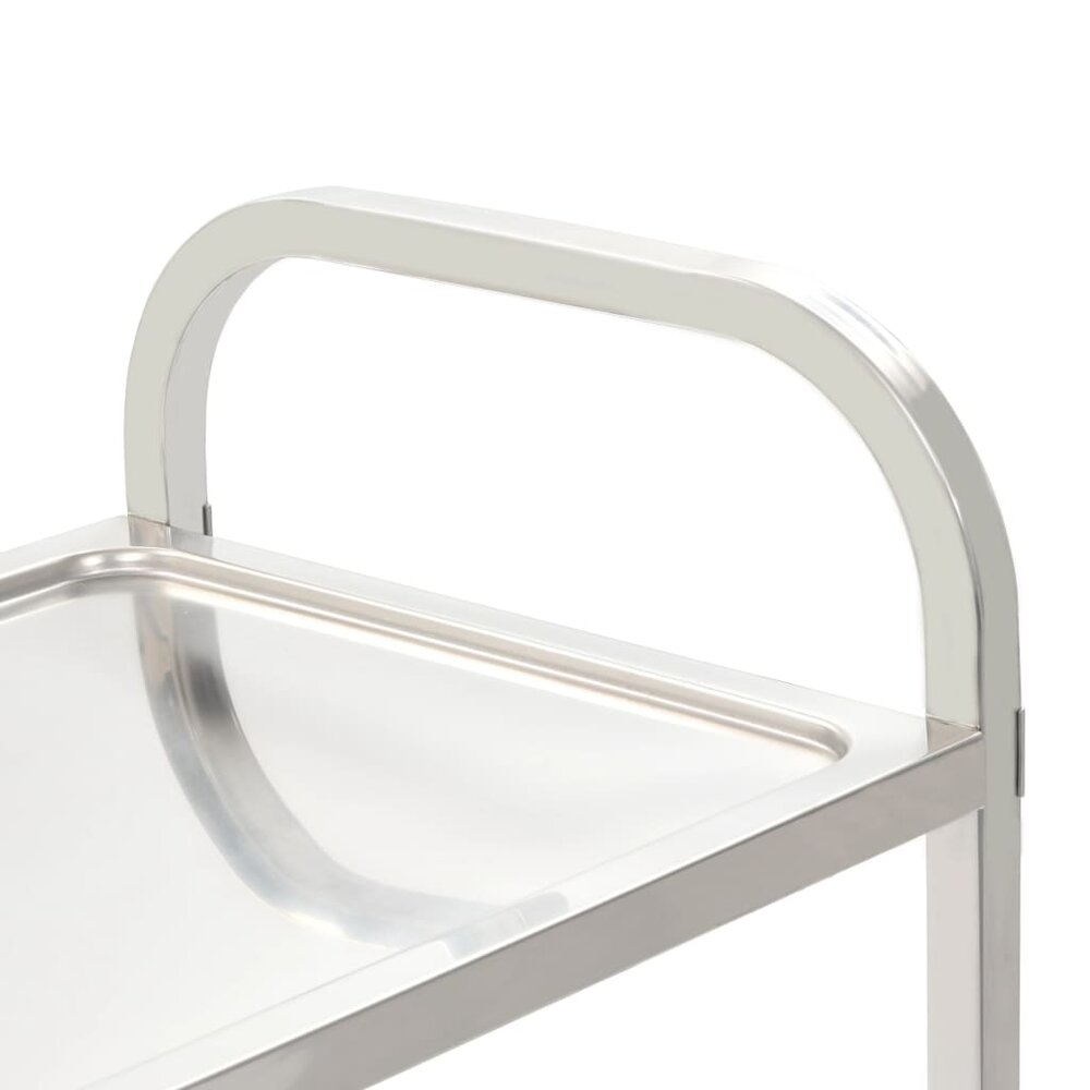 Keukentrolley RVS 3-Laags serveerwagen Roestvrij Staal 95 x 45 x 83.5 cm 