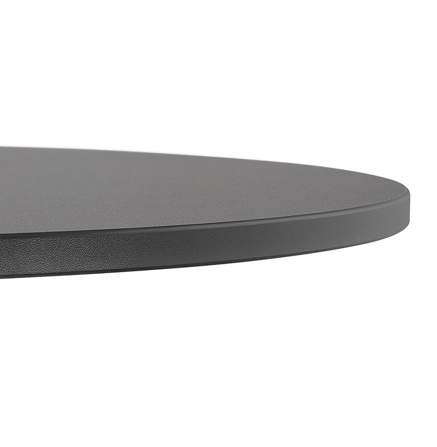 Tuintafel Terrastafel rond zwart Noctali - &Oslash; 68 Cm - inklapbaar blad