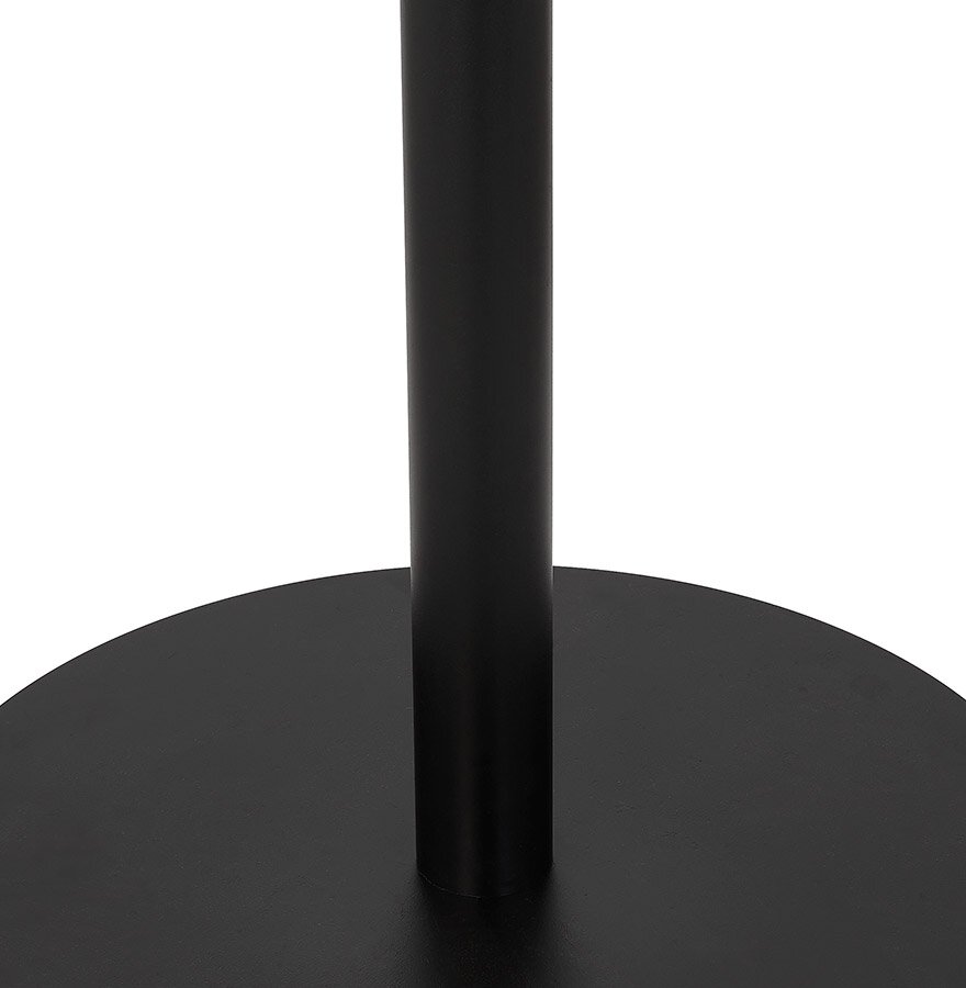 Eettafel Bistrotafel Yogi rond wit Met Een Zwarte Metalen Poot - &Oslash; 80 Cm