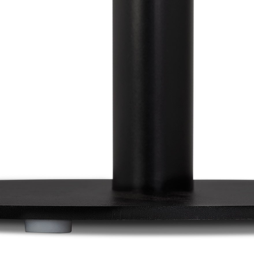 Eettafel Bistrotafel Yogi rond wit Met Een Zwarte Metalen Poot - &Oslash; 80 Cm