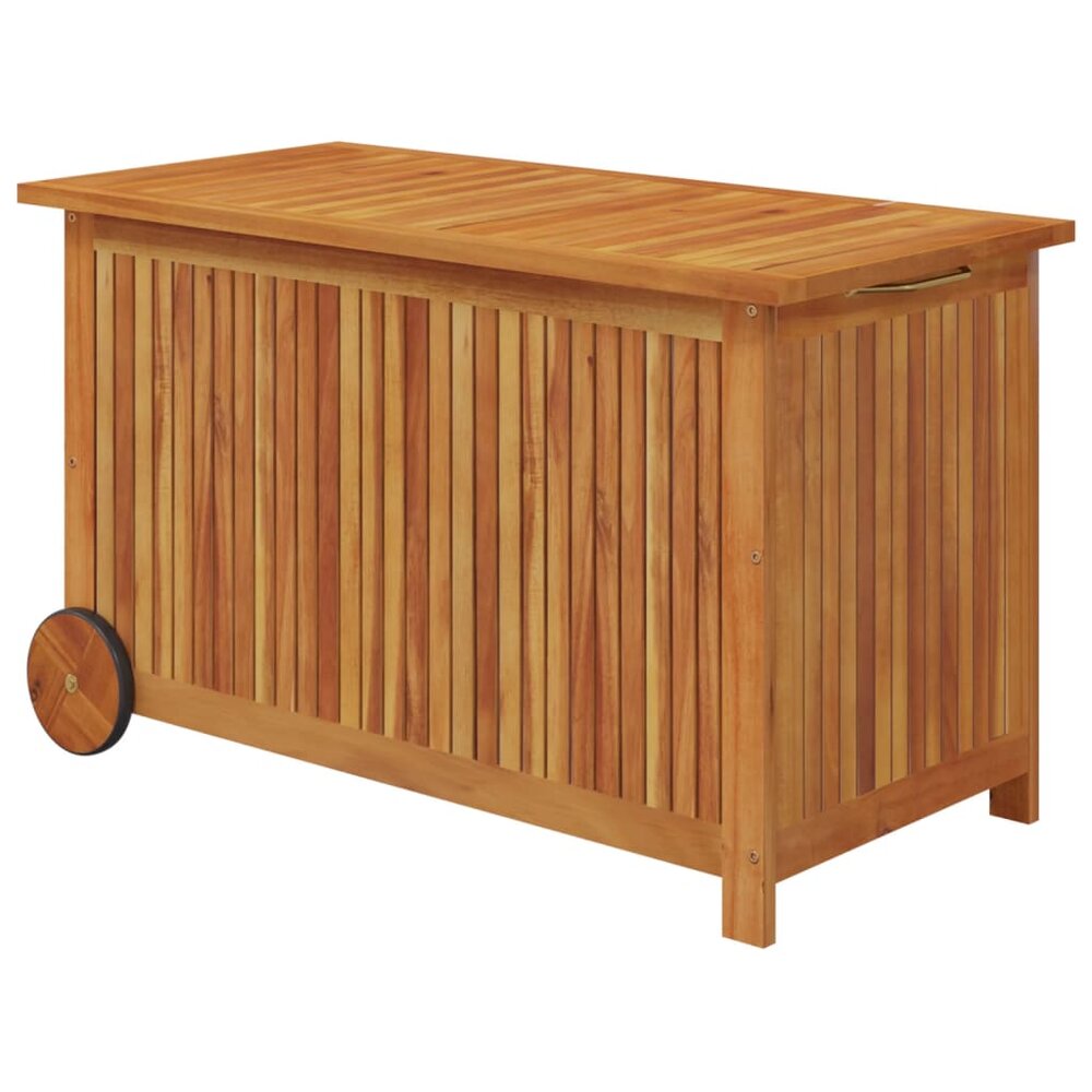 Tuinbox Met Wieltjes Massief Acaciahout 90 x 50 x 58 cm