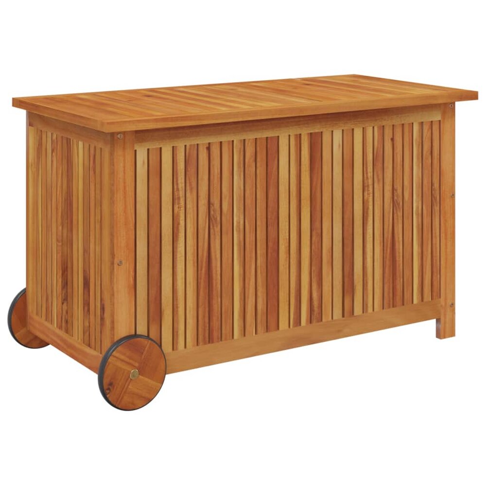 Tuinbox Met Wieltjes Massief Acaciahout 90 x 50 x 58 cm