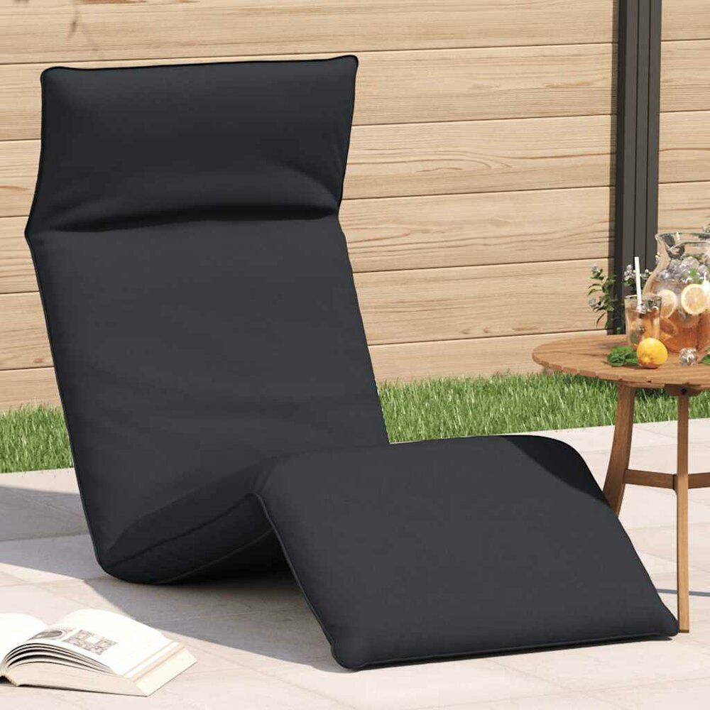 Ligstoel tuinstoel Inventief Inklapbaar 175X54X8,5 Cm Oxford Stof Zwart