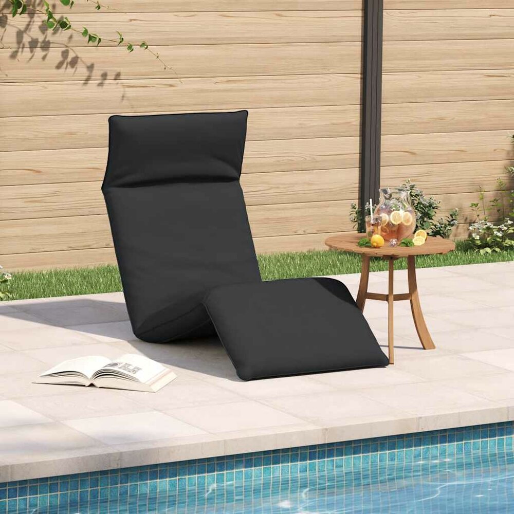 Ligstoel tuinstoel Inventief Inklapbaar 175X54X8,5 Cm Oxford Stof Zwart